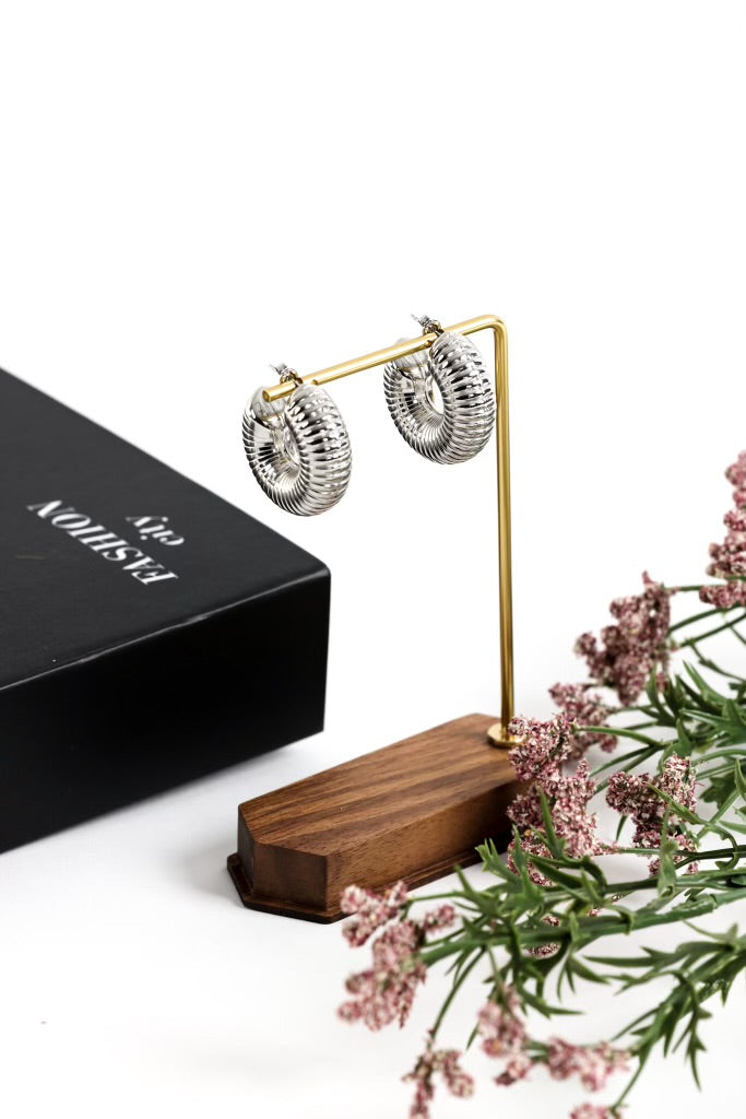 Sai Chunky Striped Hoops