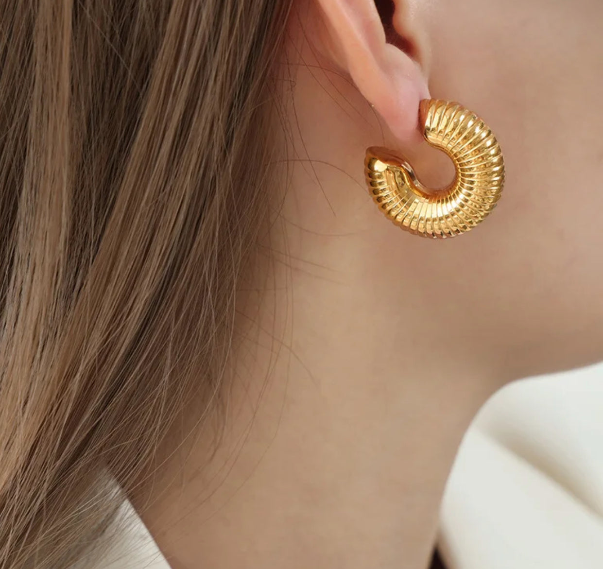 Sai Chunky Striped Hoops
