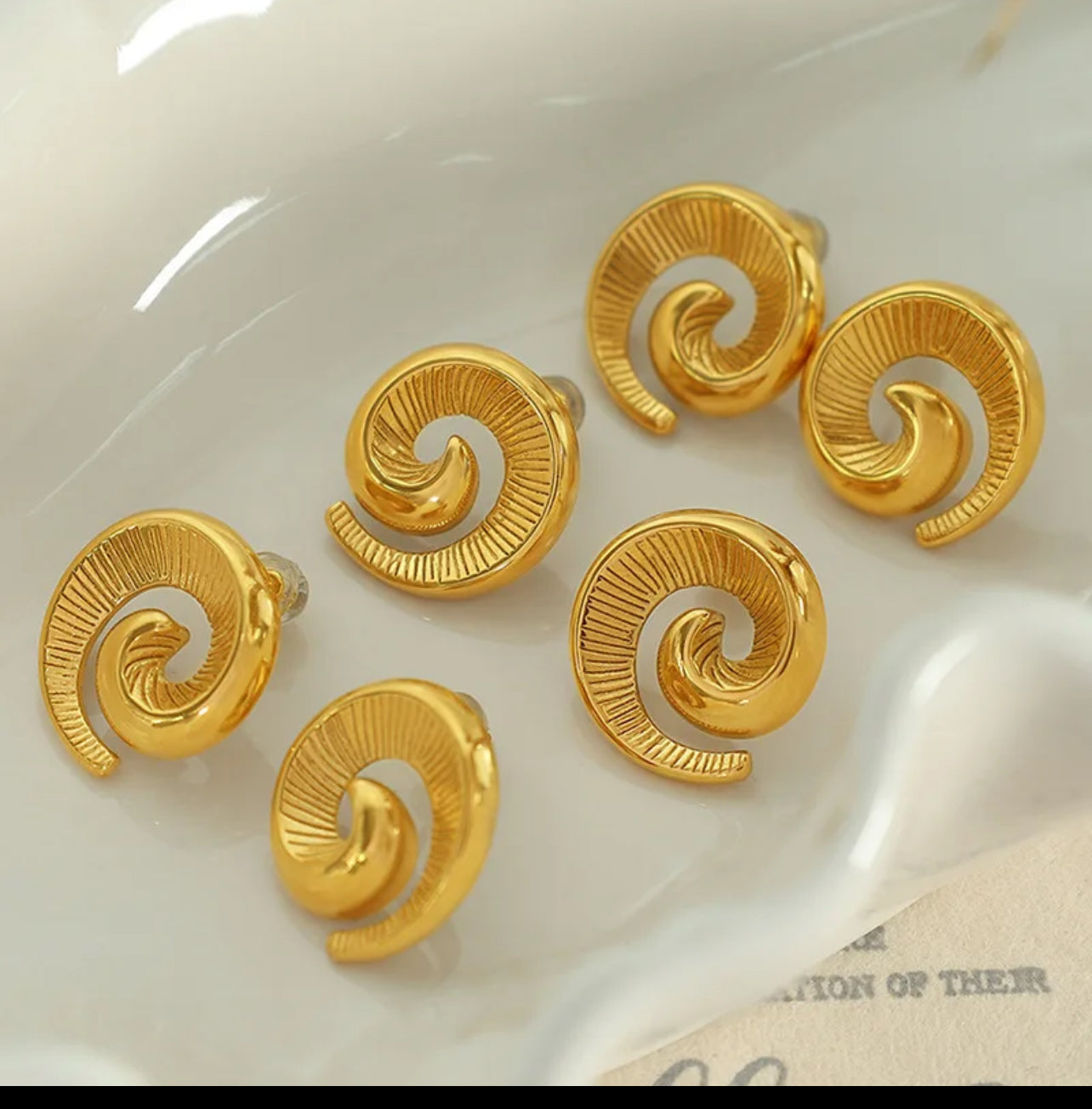 Spiral Shell Stud